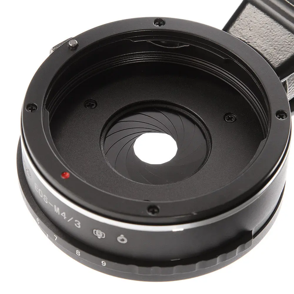 Built-in Aperture Lens Adapter Ring for Canon EF Lens to M4/3 Micro 4/3 GH5 GF6 G7 E-PL1 Cameras