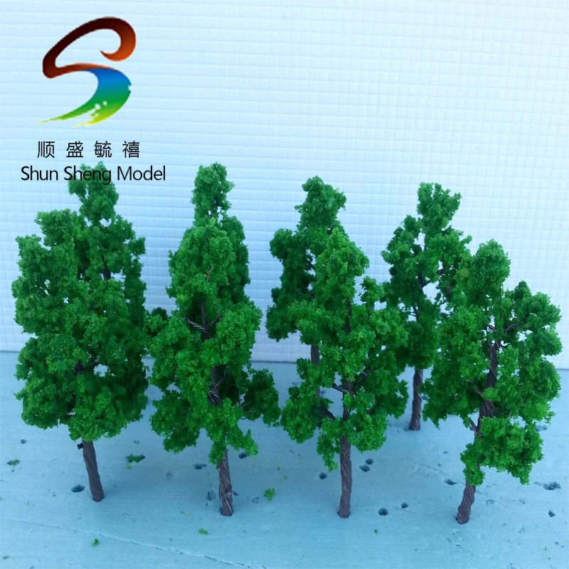 

5cm New scale model DIY model making trees Green Model Wired Treesfor Garden Pack Street Layout