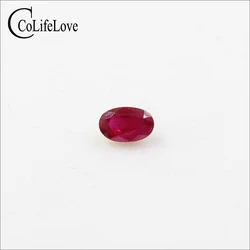 3mm*5mm natural blood red ruby loose gemstone oval cut real ruby for jewelry DIY