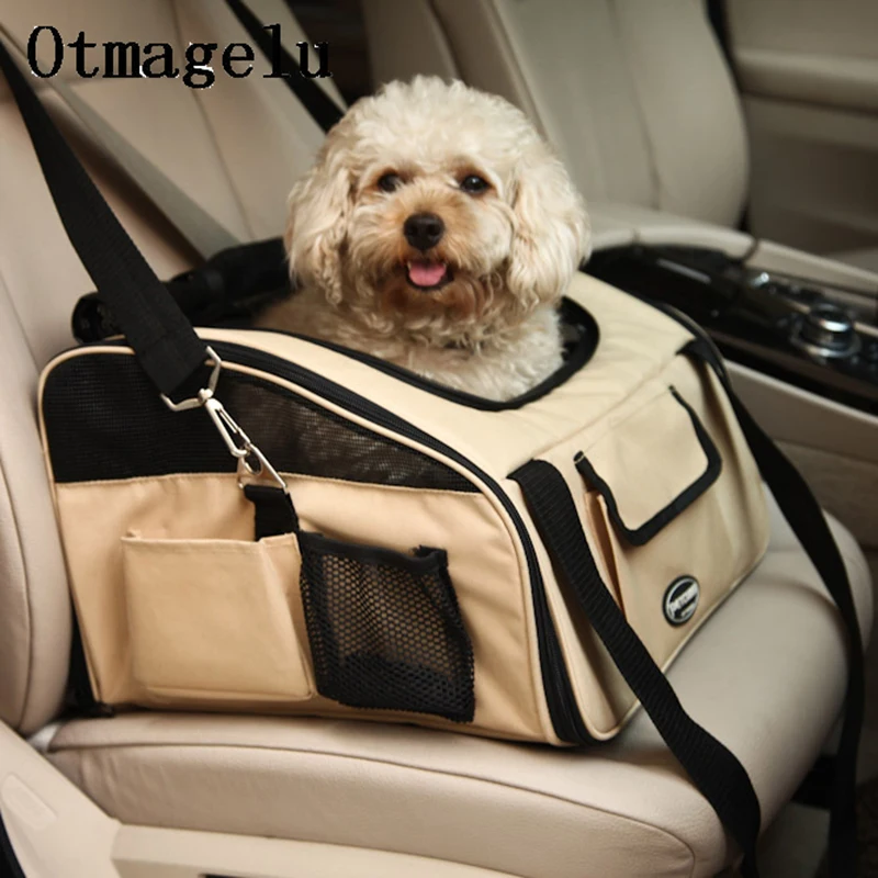 Pet Car Dog Carriers Cat Travel Seat Safe Carrying Bag Breathable Net Yarn Portable Pet Backpack Puppy Kitten Handbag Dog Mat