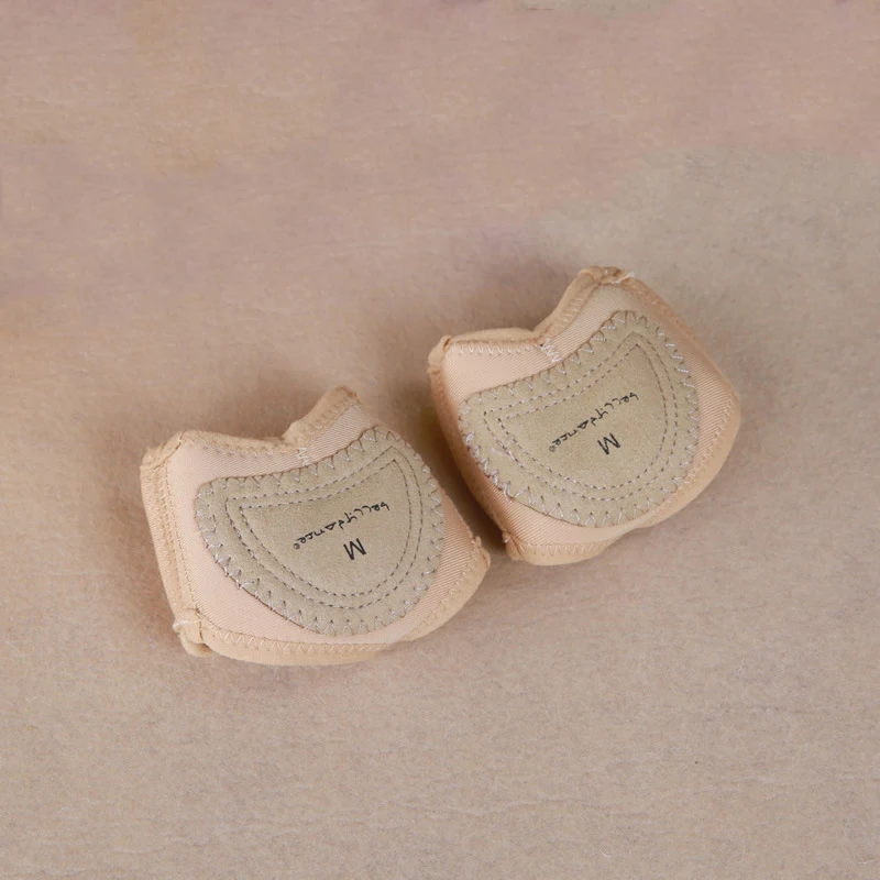 New Professional Dance Accessories Women Belly Dance Practice Foot Pads 1 Pair Belly Dance With Rhinestone Shoe Toe Pads Nude