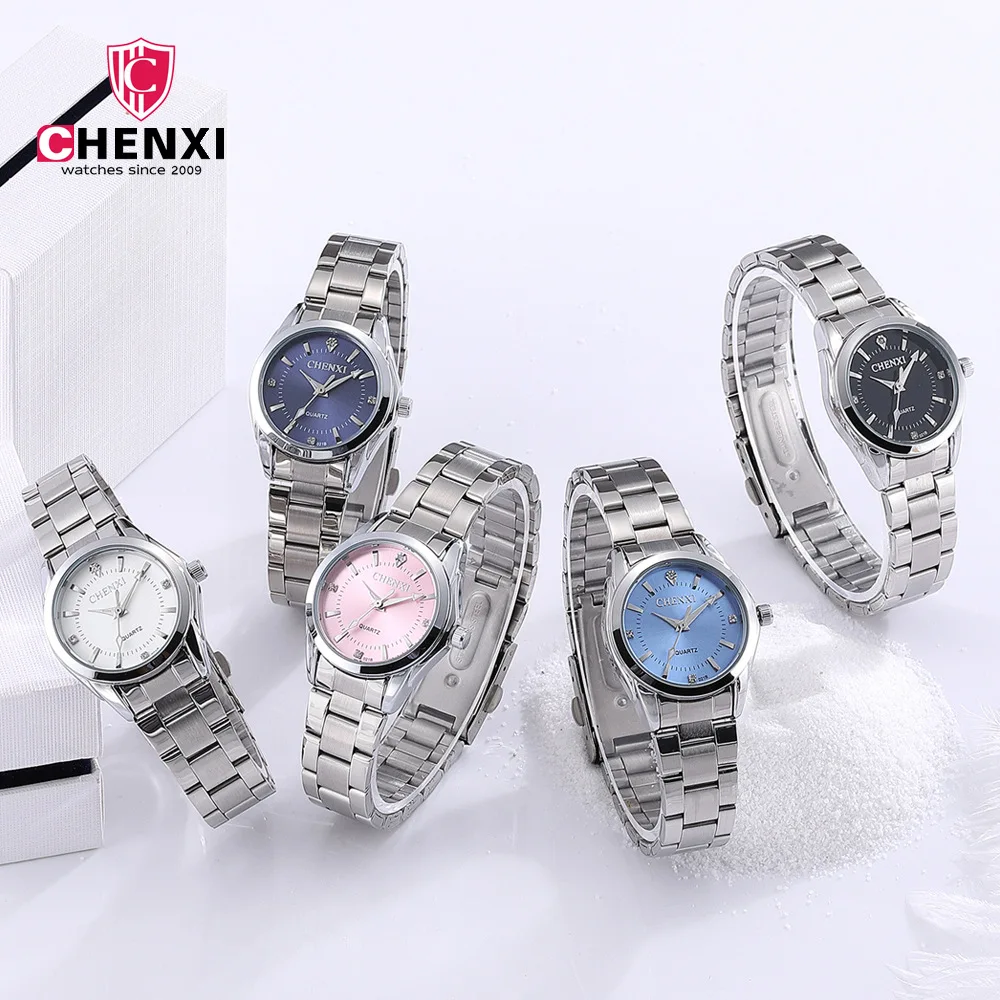 021B New Fashion CHENXI CX021B Brand relogio Luxury Women\'s Casual watches waterproof watch women Clocks Dress Gift Rhinestone