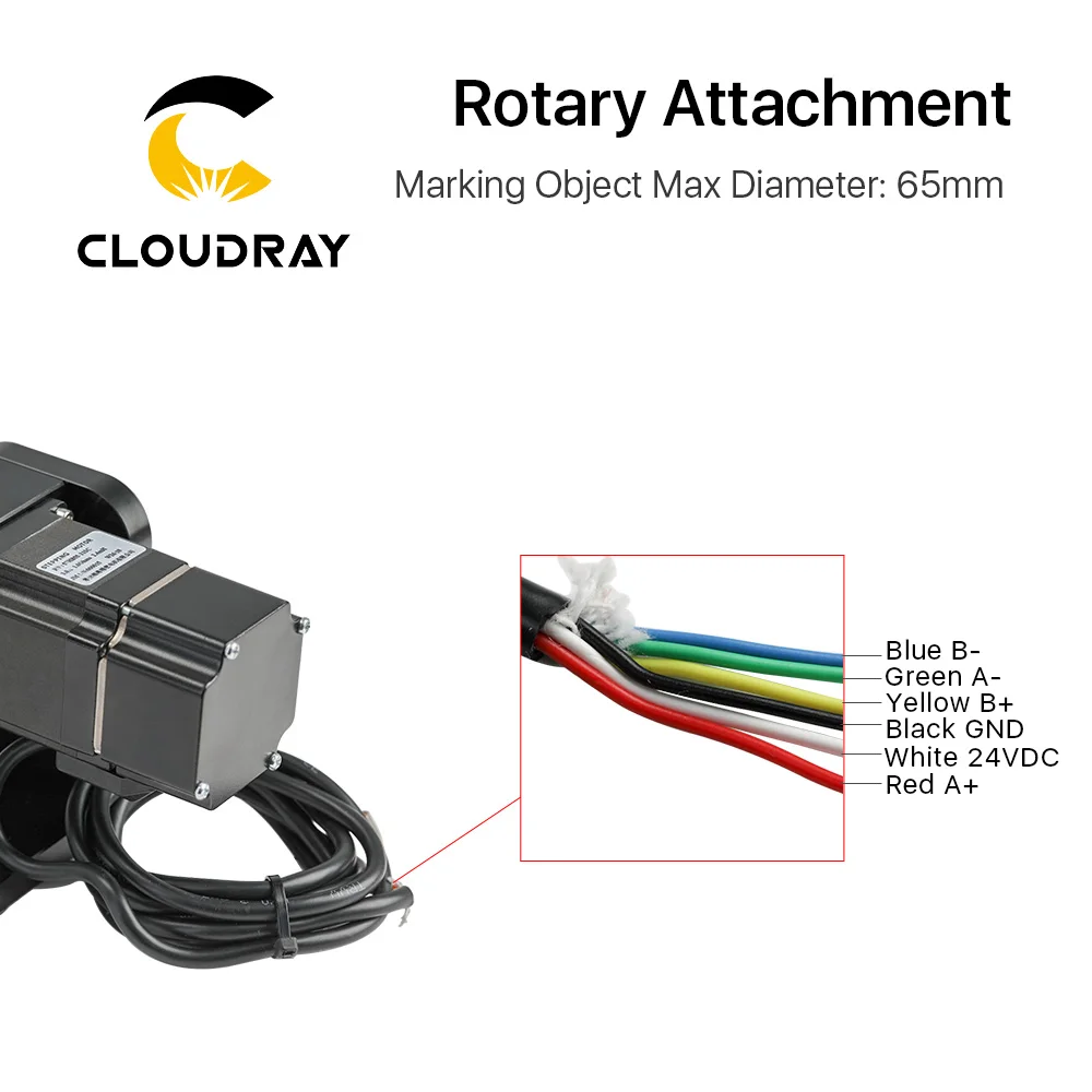 Cloudray-accesorio de grabado rotativo con mandriles, objeto de MHX-13-029B, diámetro máximo de 65mm, para máquina de marcado láser