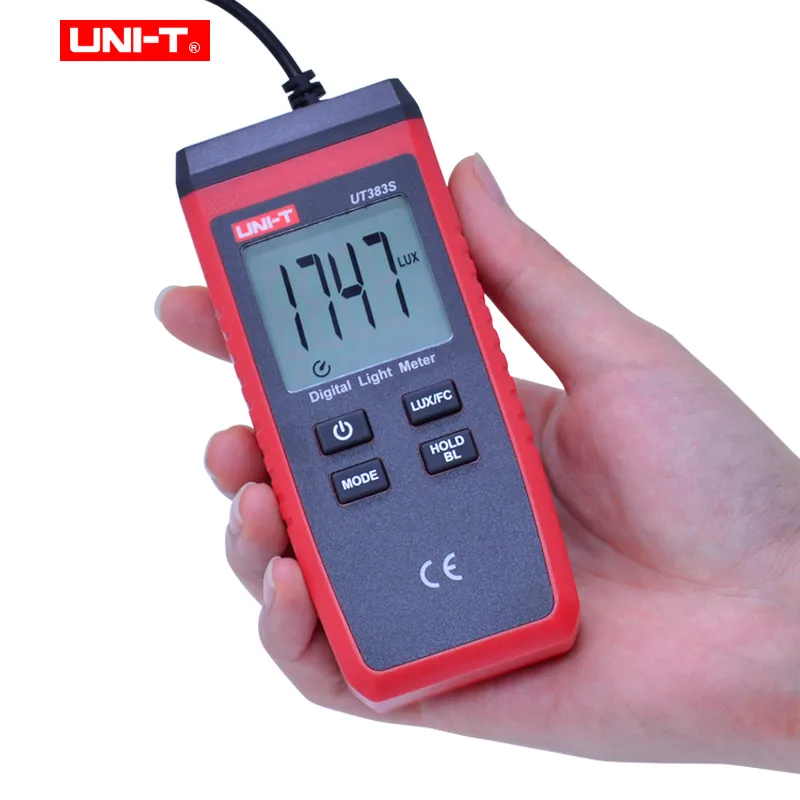 Digital luxmeter UNI-T UT383S 200000lux Auto range Data hold Digital Light Meter Illuminometers Photometer Lux/Fc Max/Min