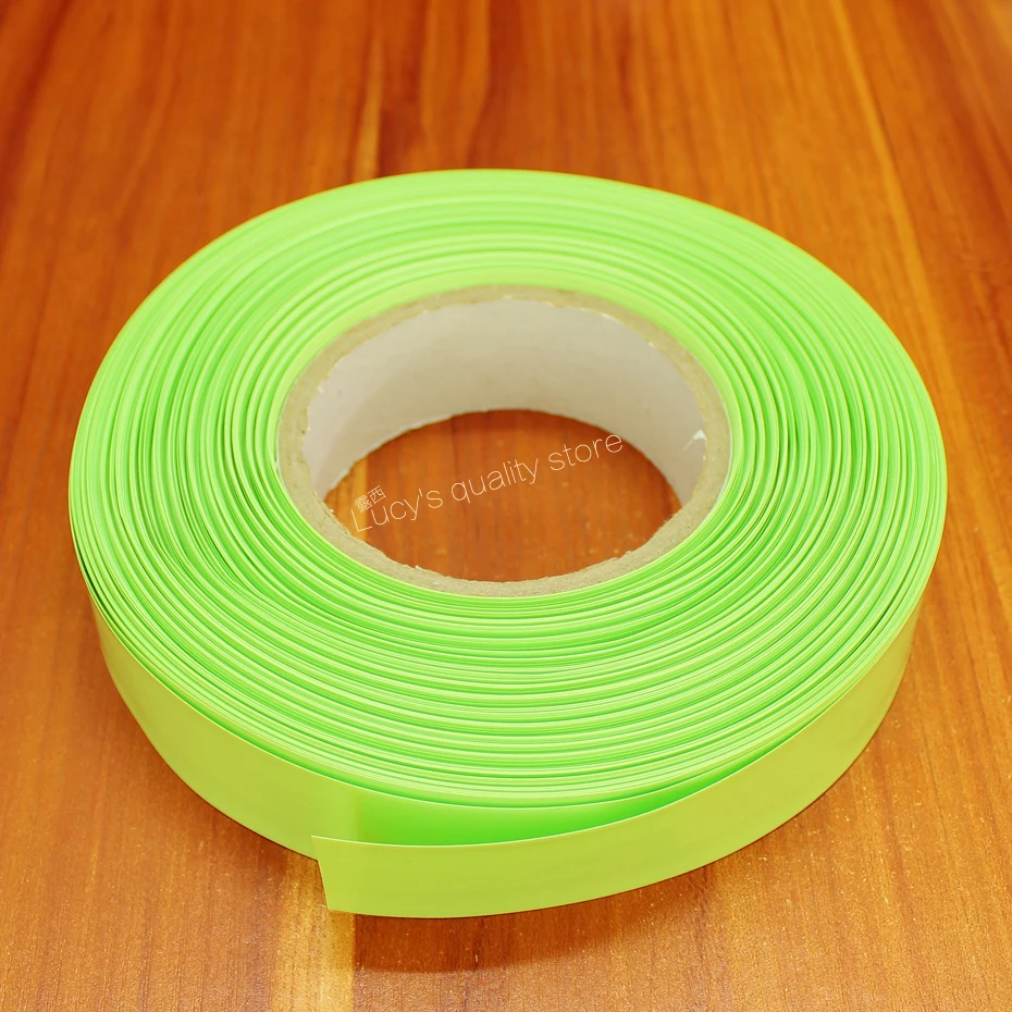 10m/lot Fruit green 18650 lithium battery PVC heat shrinkable casing tube polymer battery PVC heat shrinkable tube film