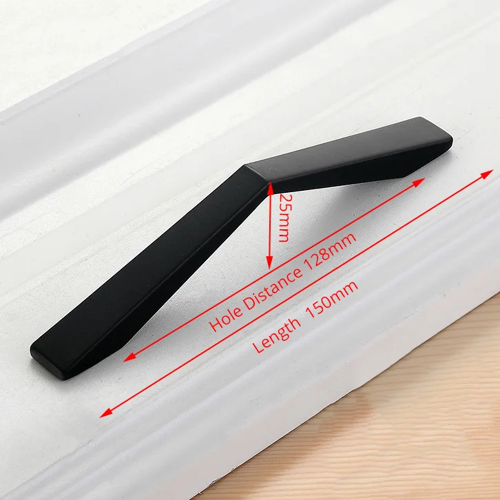 KAK 10 Stück schwarze Schrankgriffe im amerikanischen Stil aus massiver Aluminiumlegierung für Küchenschrank, Schubladenknöpfe, Möbelgriff-Hardware