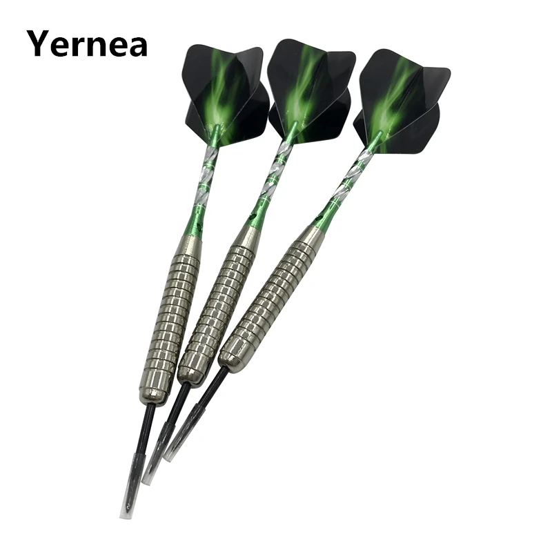 

Yernea 3Pcs Steel Pointed Darts Indoor Sports Games 22g Standard Hard Darts Nickel Plated Iron Barrel AL Shafts Aurora Wing