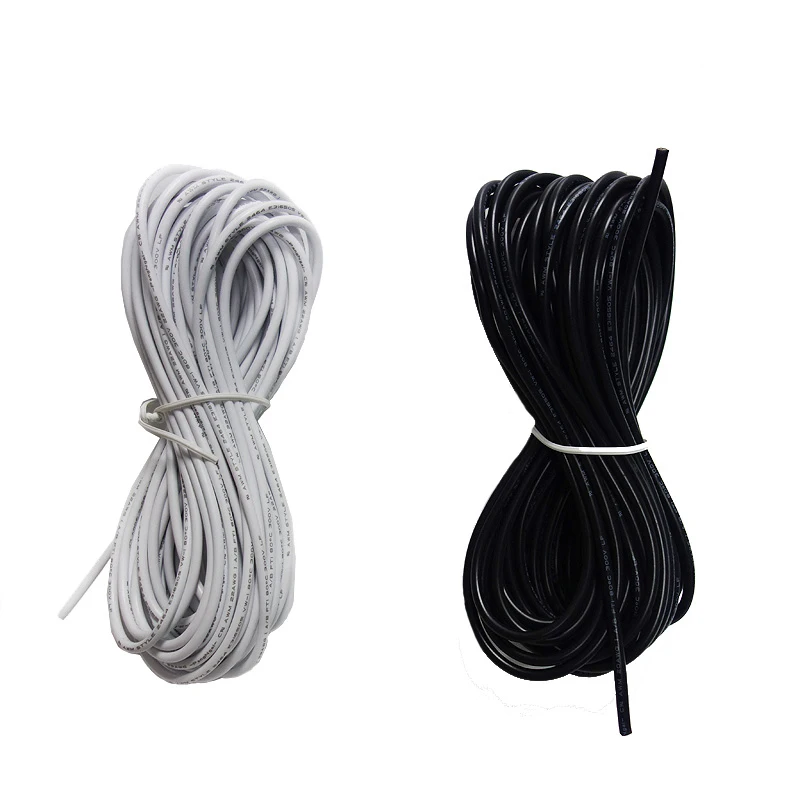 2 Pin 10M 20M 18AWG 20AWG 22AWG 24AWG Electric White Black Extension Wire LED power Cable for single color strip