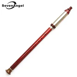 Bawu Chinese Vertical Flute F/G Key Handmade Detachable Imitate Rosewood ABS Resin Material Folk Musical Instrument Dizi