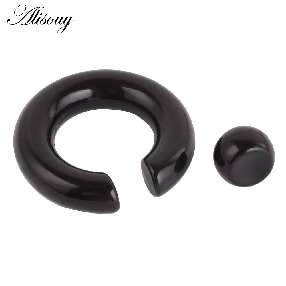 Alisouy 1PC Acrylic Captive Bead Rings Septum Clickers Ear Plugs Tunnel Expanders Body Jewelry Nipple Piercings Segment Rings