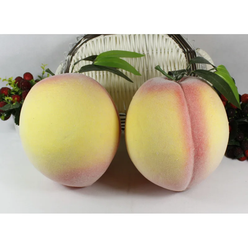 Beautiful Artificial Big Peach 20*18cm faux fruit fake food house decor Sketching tool artificial flower ornament