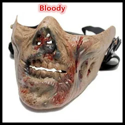 2026 Cosplay Zombie Skull Bone Half Face Airsoft Mask Paintball Masks Survival War CS Game Movie Prop the walking Dead Mascara