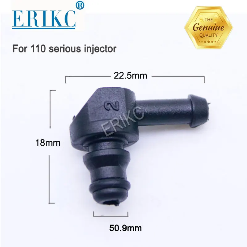 10PCS Common Rail Injector Return Oil Backflow Pipe Connector L Type Plastic Tee Joint Fitting for Bosch 110 Series Injector