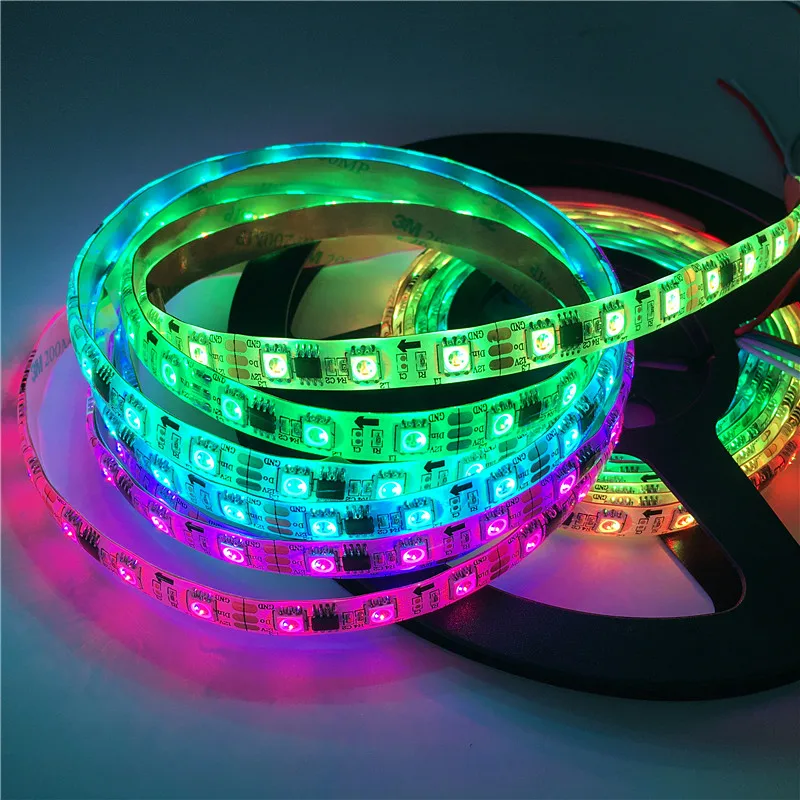 Bande lumineuse RGB LED, 12V DC, WS2811, IP30/IP65/IP67, ruban lumineux néon, programmable individuellement