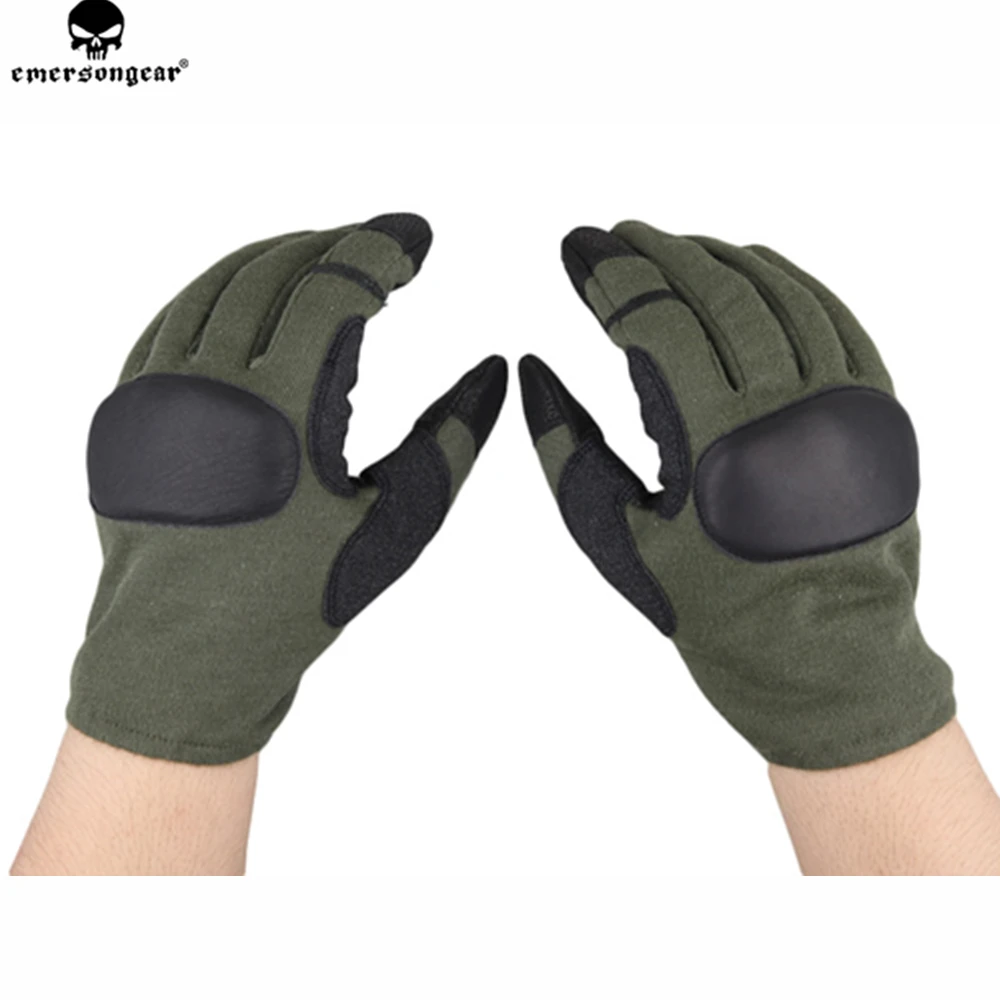 Emersongear Tactical Gloves Outdoor Professional Shooting Hunting Hand Protective Gear Full Fingers Leather Cycling Airsoft