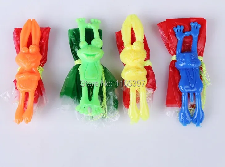 New Freeship 48X flying rabbits bunny frogs shot parachutes paratroopers party toys gifts loot bag pinata stock fillers prizes