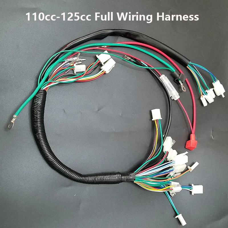 Universal Horizontal Engine Full Wiring Harness Loom Motorcycle ATV beach car accessories 50cc 70cc 90cc 110cc 125cc