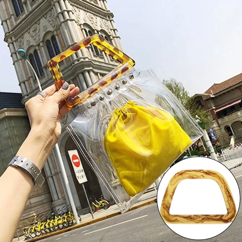 1Piece Home Bag Round Plastic Purse Handle Replacement DIY Handbag Accessories