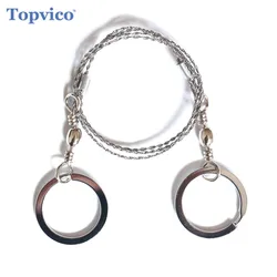 Topvico-Portable Stainless Steel Wire Saw, Sobrevivência ao ar livre, auto-defesa, Camping pessoal, Caça Motosserras, Mão Fret Saw Tools