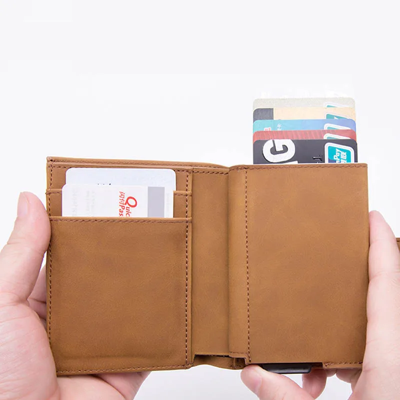 New Style RFID Card Holder Minimalist Men Wallet Metal card id holders Aluminium Blocking Credit Card holder 5 Colors