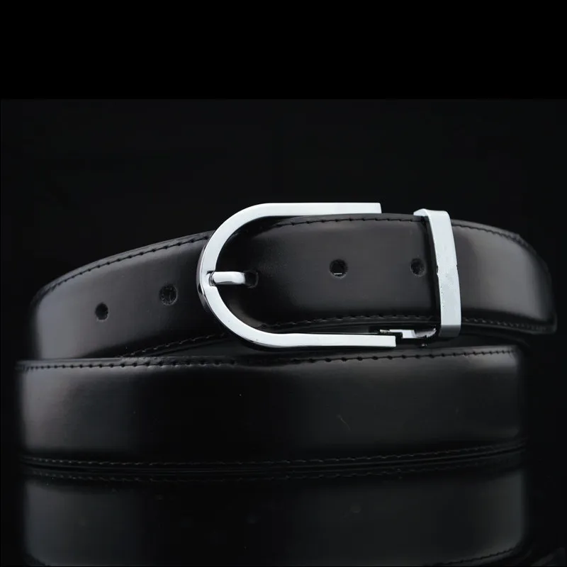 Belt For Men And Women Top Leather Brand Designer Casual Men Belts Black Stitches Luxury Male Belt With Golden Pin Buckle 125cm