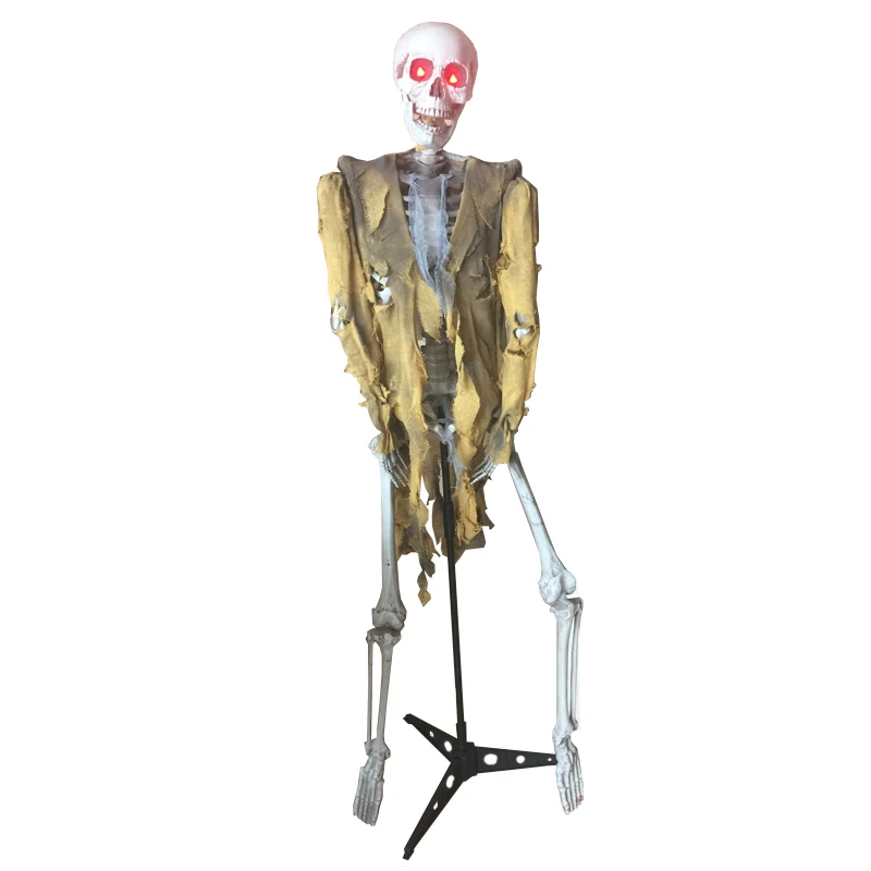 

Mummy Skeleton on Stand 100% Plastic Life Size Skeleton Haunted House Escape Horror props Halloween Decorations