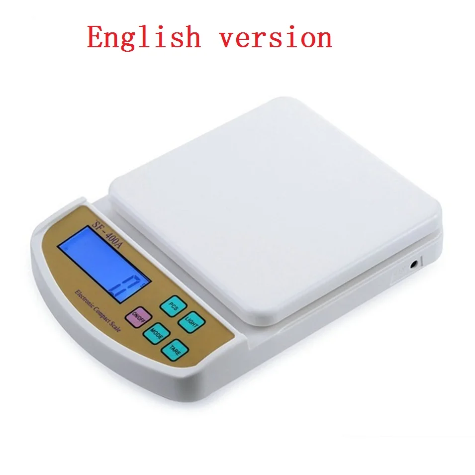 2/5/10Kg 1g/0.1g Libra Digital Kitchen Scales Counting Weighing electronic balance scale SF-400A English button