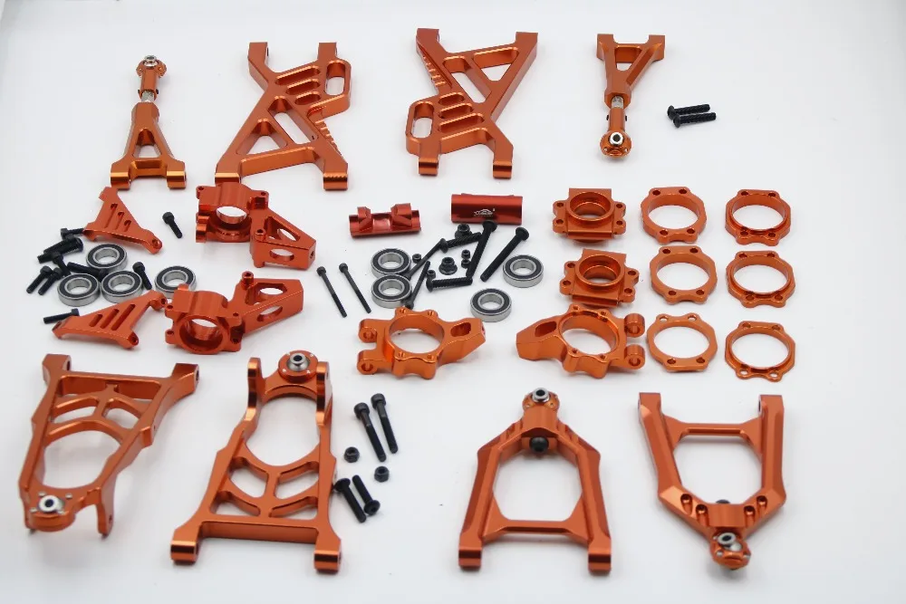 CNC In Lega di sospensione Arm Set con hub carrier set fit per 1/5 RC AUTO hpi rovan baja 5b SS 5T