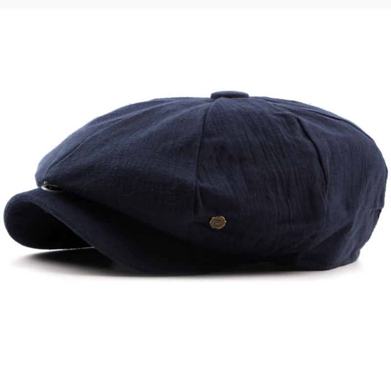 HT2327 Hot Sale Summer Sun Caps for Men Women Berets Solid Plain Octagonal Caps Artist Painter Flat Gastby Beret Cap