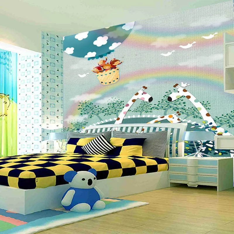 beibehang Children's Cartoon animal Giraffe photo murals 3d wallpaper tapete Customize any size mural papel de parede wallpaper