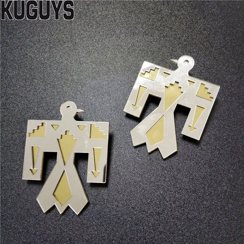 KUGUYS Fashion Acrylic Jewelry Mirror Large Bird Stud Earrings for Women HipHop Rock Earring