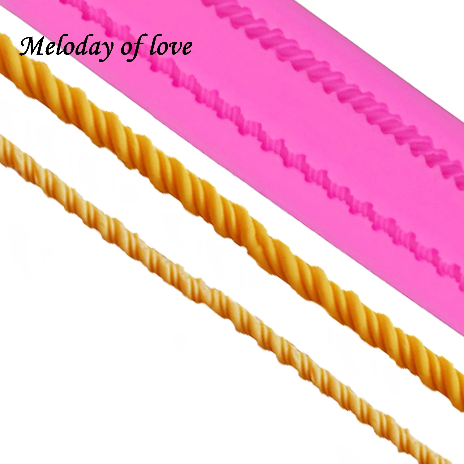 Long Rope Shape lace chocolate wedding cookies  cake decorating tools DIY baking fondant silicone mold T0154