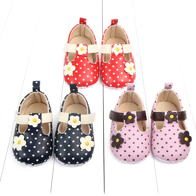 Infant Baby Shoes Flower Spring / Autumn Moccasins Newborn Girls Booties for Newborn 3 Color Available 0-18 Months