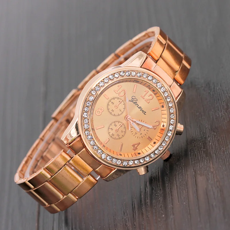 Geneva Luxury Rhinestone Watch Women Classic Watches Fashion Ladies Watch Women\'s Relogio Feminino Reloj Mujer Metal Wristwatch