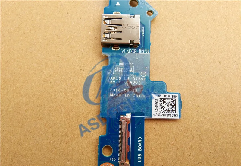 NEW riginal for Dell FOR Alienware 17 R4 USB IO Board 0R40JH R40JH CN-0G3PWR BAP10 LS-D759P 100% Test ok