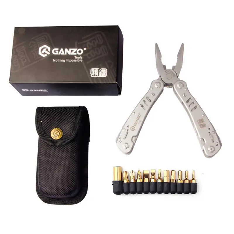 Ganzo G300 series G301 Multi pliers 26 Tools in One Hand Tool Set Screwdriver Kit Portable Folding Knife Stainless pliers