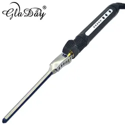 Men's Hair Curler Ceramic 7mm Hair Curling Wand Small Hair Deep Curly Hair Curlers Rollers Curling Iron Rotating 360 Degree