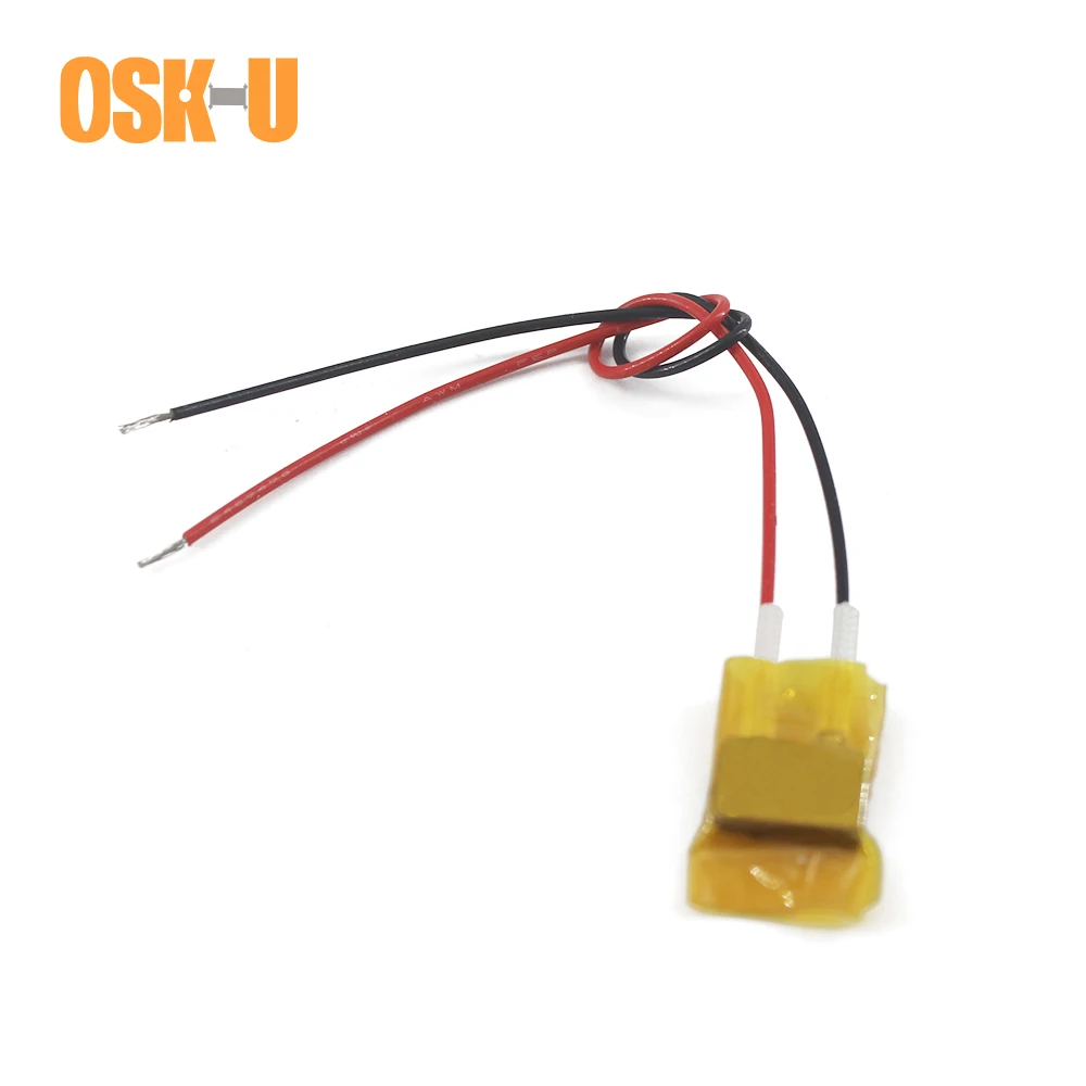 OSKIU 2PCS 12V Insulating Film PTC Heating Element 8x12x3mm 60/100/120/140/230 Degree Constant Temperature PTC Heater Plate