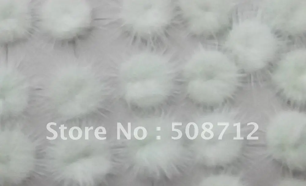 

Free shipping!!!!500pcs mink fur ball embellishment sew trim for DIY craft hair accessory 30mlight green