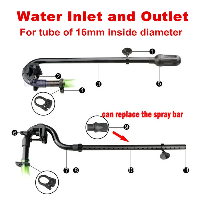 New Aquarium External Filter Input Output Tube Pipe Kit Rain Spray Water Circulation For Aqurium Filter Canister 16/22mm Hose