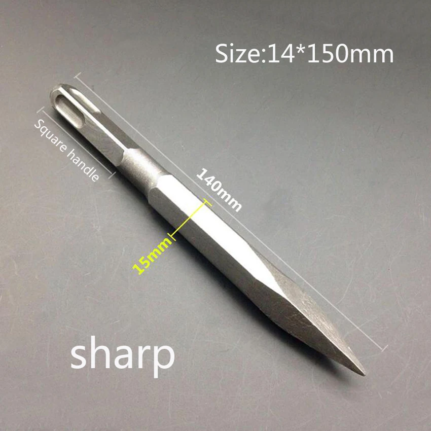 Flat And Pointed Cold Chisel 140mm Length Rotary Electric Hammer Drill Bit For Woodworking Concrete Wall Rock