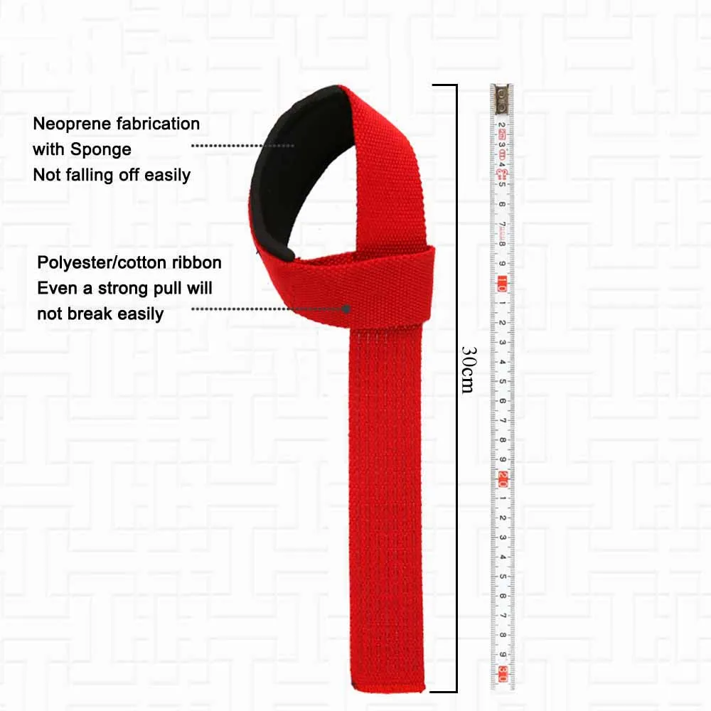 2Pcs Gewichtheben Handgelenk Riemen Kraft Training Einstellbare Nicht-slip Gym Fitness Hebe Strap Handgelenk Unterstützung Sport Grip Band – Detail 4