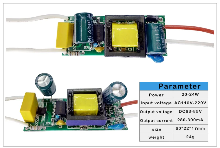 1-3W,4-7W,8-12W,15-18W,20-24W,25-36W LED driver power supply built-in constant current Lighting AC110-265V Output 300mA DC