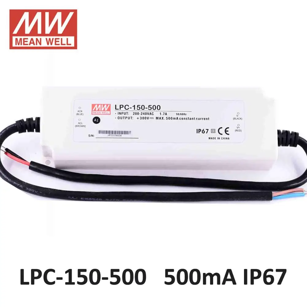 Meanwell LPC-150W constant current 500/700/1400mA led power supply 1050mA waterproof driver for Led strip lighting 1750mA 2100mA