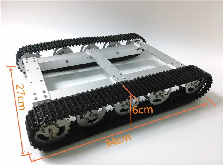 

Aluminum Alloy Smart Tank Car chassis, T60 Tank, Experiment platform, for tank development, DIY, smart car, robot competition