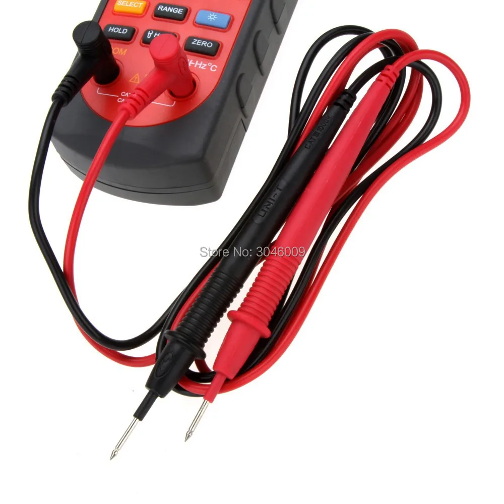 Imagem -06 - Medidor Digital com Pinça Amperímetro Resistor Capacitância Frequência Temperatura Teste de Díodo Ut208a ac dc 1000a