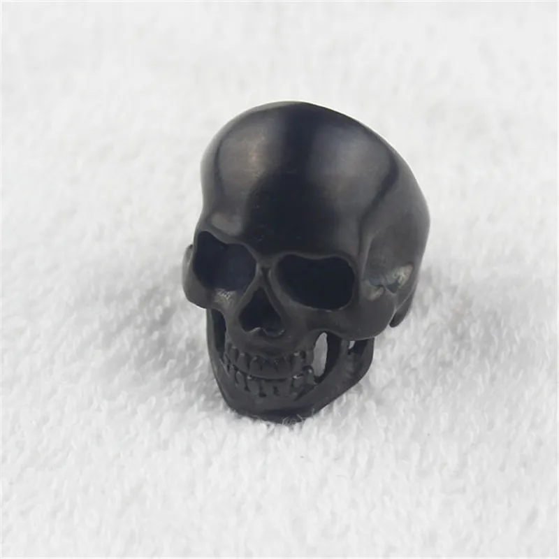 Men\'s Punk Gothic Rock Biker Black Stainless Steel Skull Ring