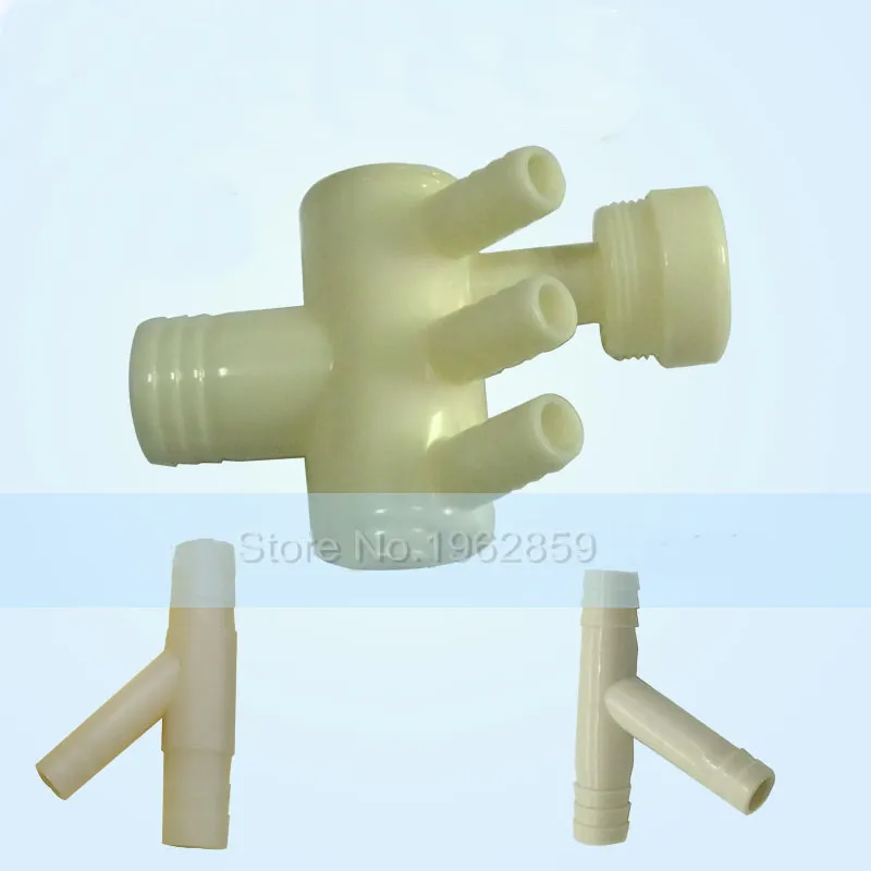 Dental Valve Drain shape adaptor drainage down pipe Dental chair  treatment machine parts three-way four-way plasitc pipe