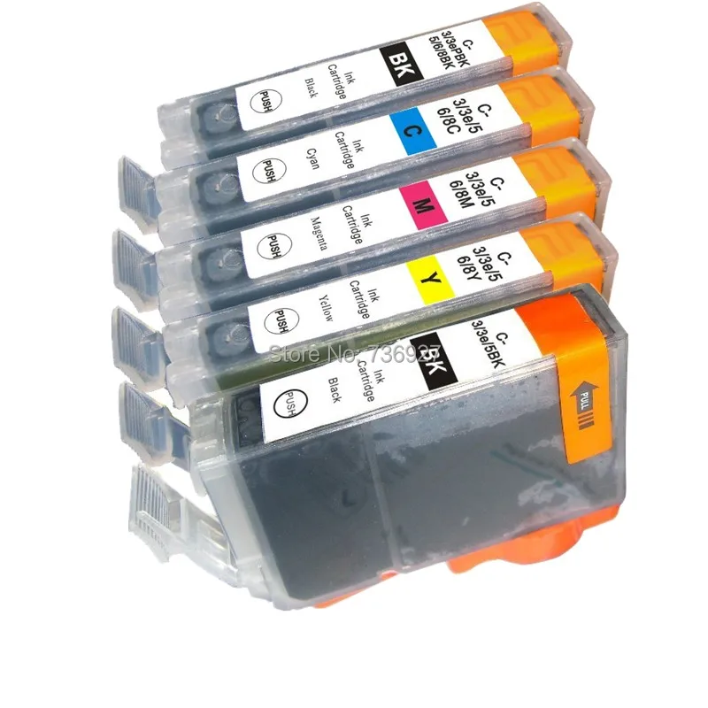 BCI-3 BCI-3e BCI-5 BCI-6 CLI 8 ink Cartridge Compatible For Canon iP3000 iP4000 iP5000 i550x i560 iP8500 S630 S750 without chip