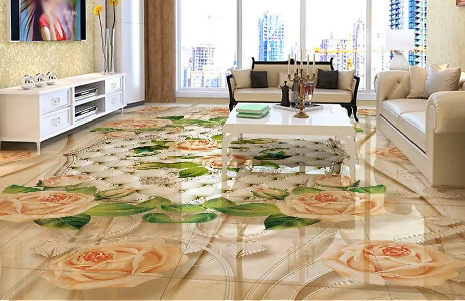 

custom vinyl flooring bathroom mural Marble pattern Europe 3d pvc flooring waterproof murals wallpaper vinyl flooring adhesives